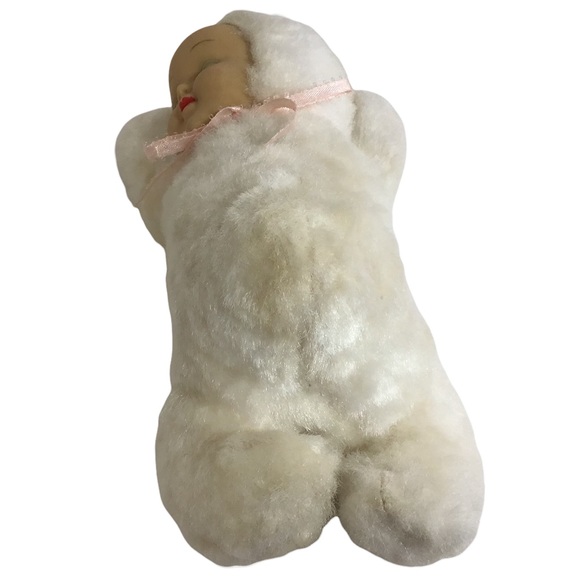 Vintage Sleeping Aldur Rubber Face Baby Stuffed Plush - Picture 3 of 8